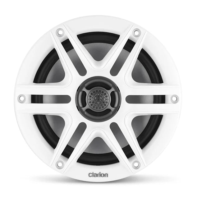 Clarion® Marine CMS Speakers | 6.5" with White and Black Classic Grille (CMS-651-CWB)