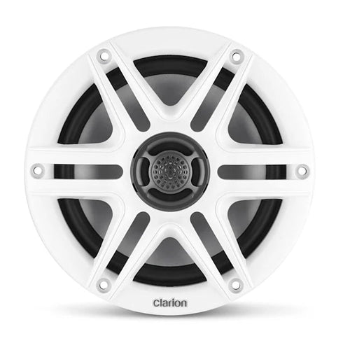 Clarion® Marine CMS Speakers | 6.5" with White and Black Classic Grille (CMS-651-CWB)