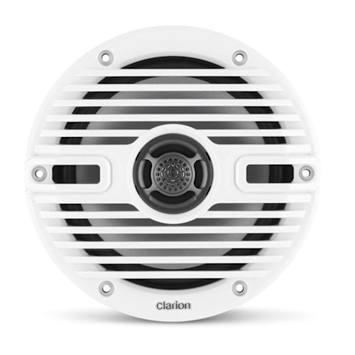 Clarion® Marine CMS Speakers | 6.5" with White and Black Classic Grille (CMS-651-CWB)